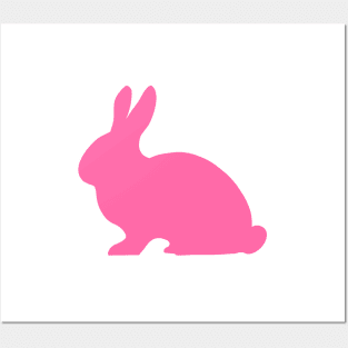 Bunny Rabbit Pattern in Pink Posters and Art